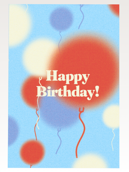 Colorful Balloons Birthday Card