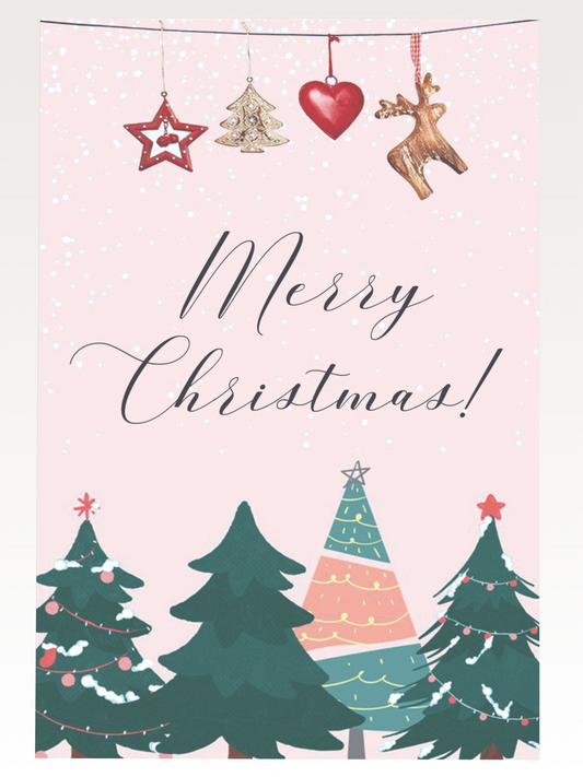 Decorated Trees & Ornaments Christmas Card