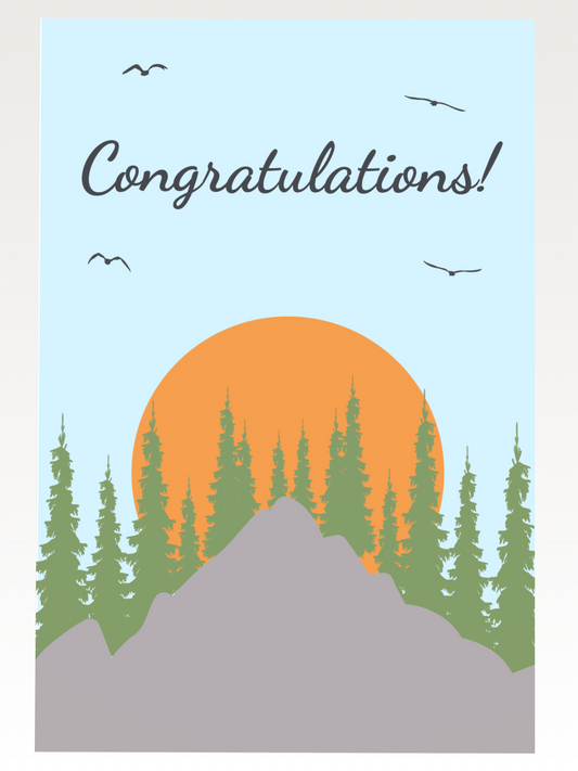 Mountain Sunrise Congratulations Card