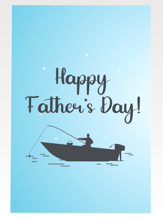 Fishing On A Lake Fathers Day Card