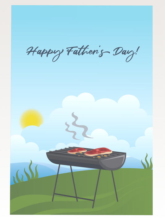 Steaks On The Grill Fathers Day Card