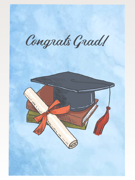 Grad Cap & Degree Graduation Card