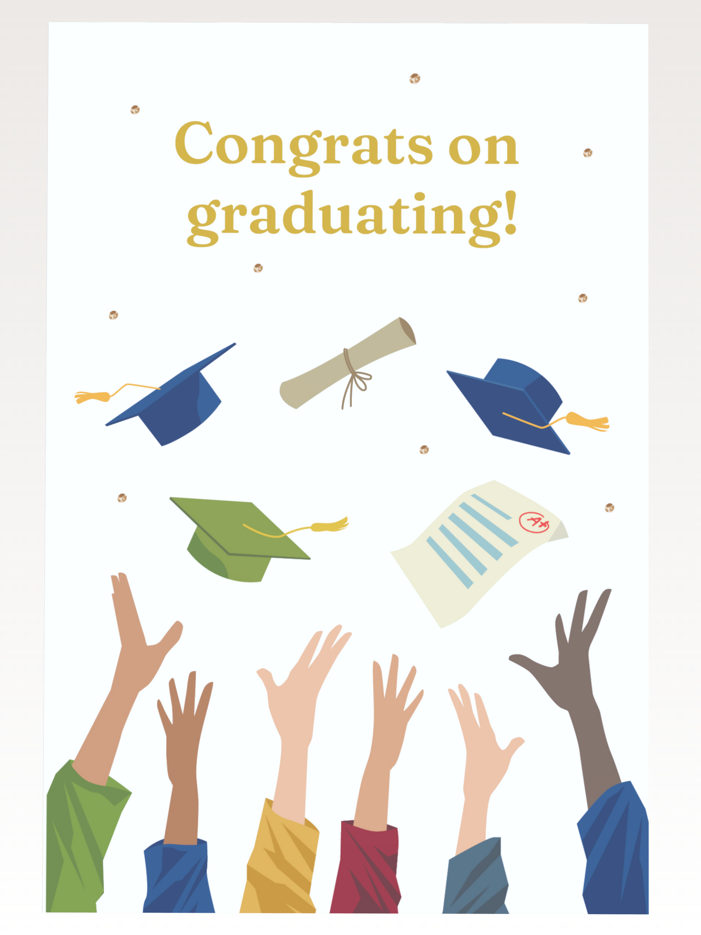 Grad Ceremony Cap Toss Graduation Card