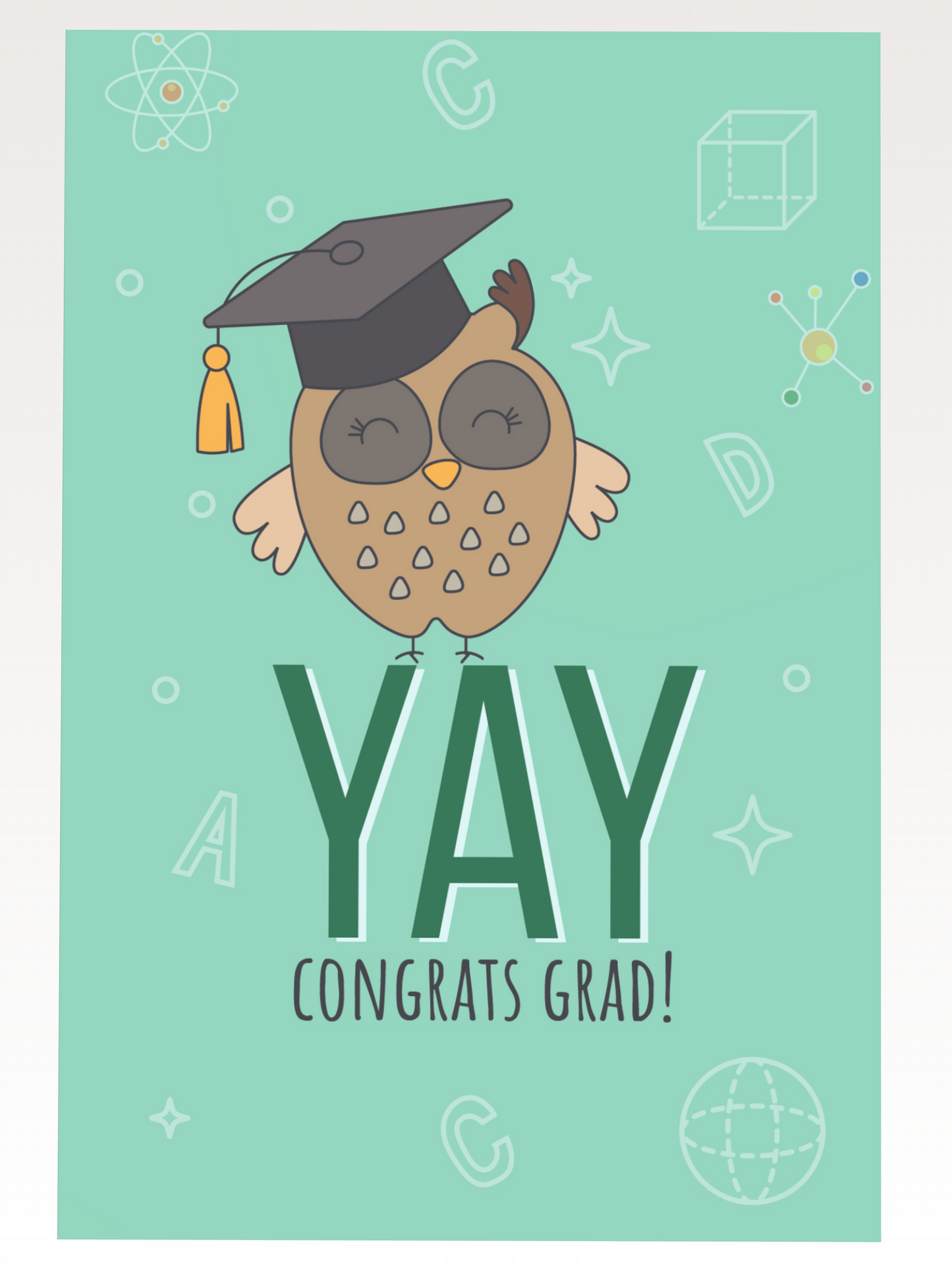 Cute Proud Owl Graduation Card