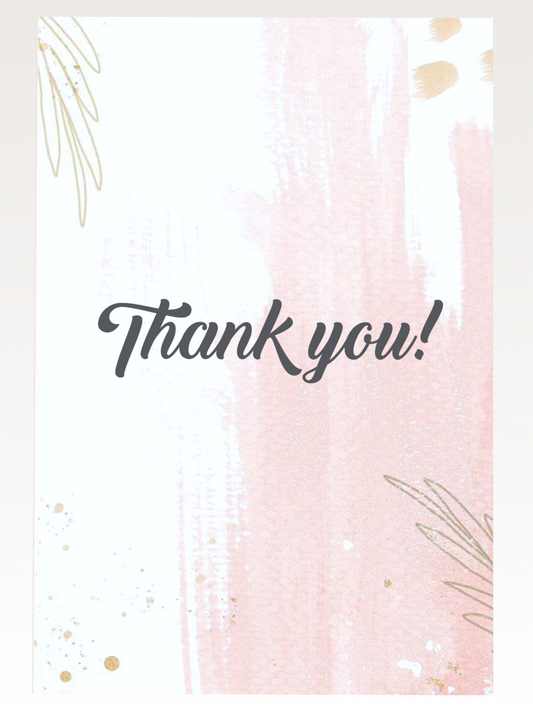 Pretty & Pink Thank You Card