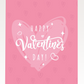 Pink Heart Valentines Card