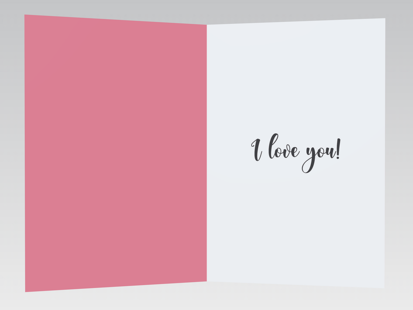 Pink Heart Valentines Card