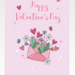 Heart Flowers & Butterflies Valentines Card