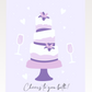 Purple & Pink Wedding Card