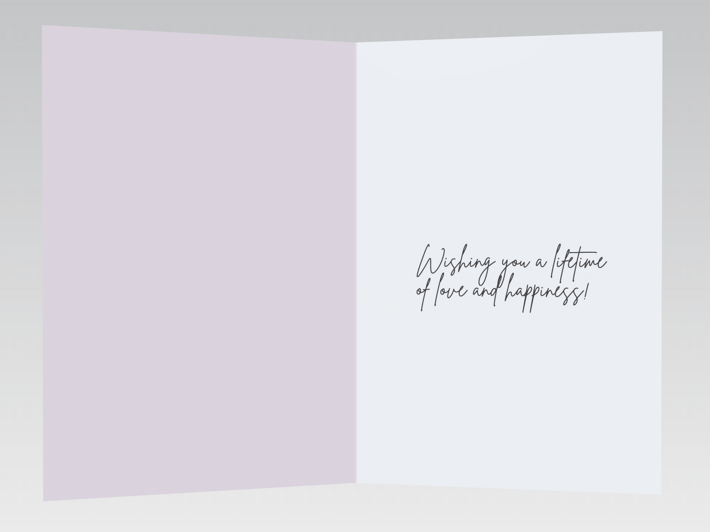 Purple & Pink Wedding Card