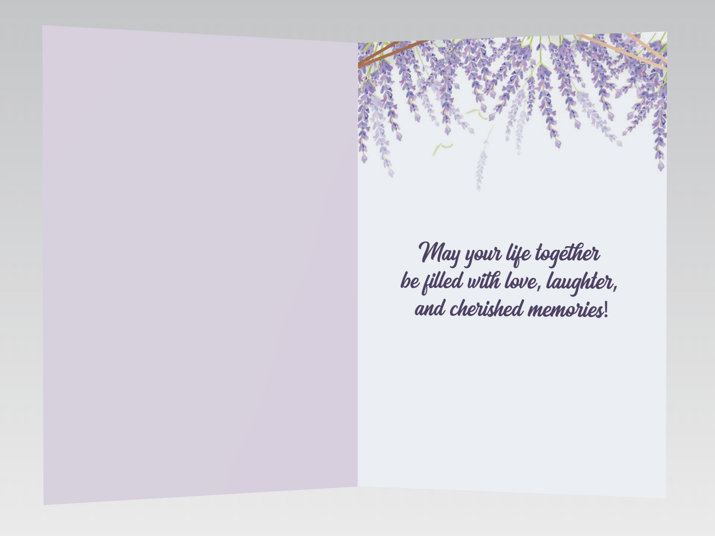 Champagne & Flowers Wedding Card